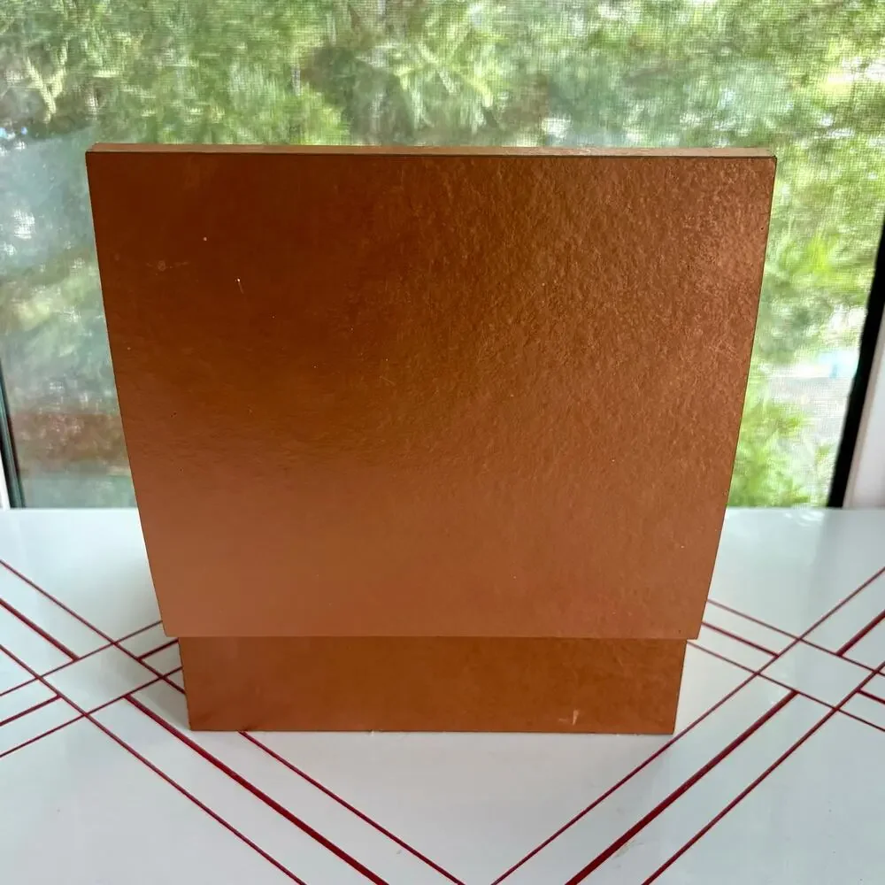 Vintage Mirrored Jewelry Box with 2 Removable Velvet Trays Brown Finish